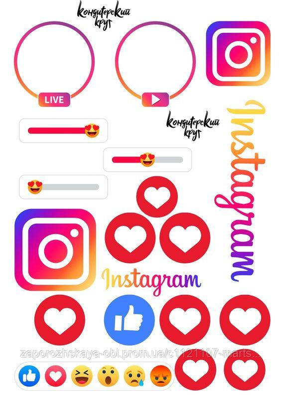 Інстаграм, лайки 10 вафельна картинка, фото 1