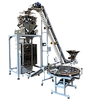 Линия фасовки и упаковки сухофруктов (изюм, курага, чернослив) с мультиголовочным дозатором