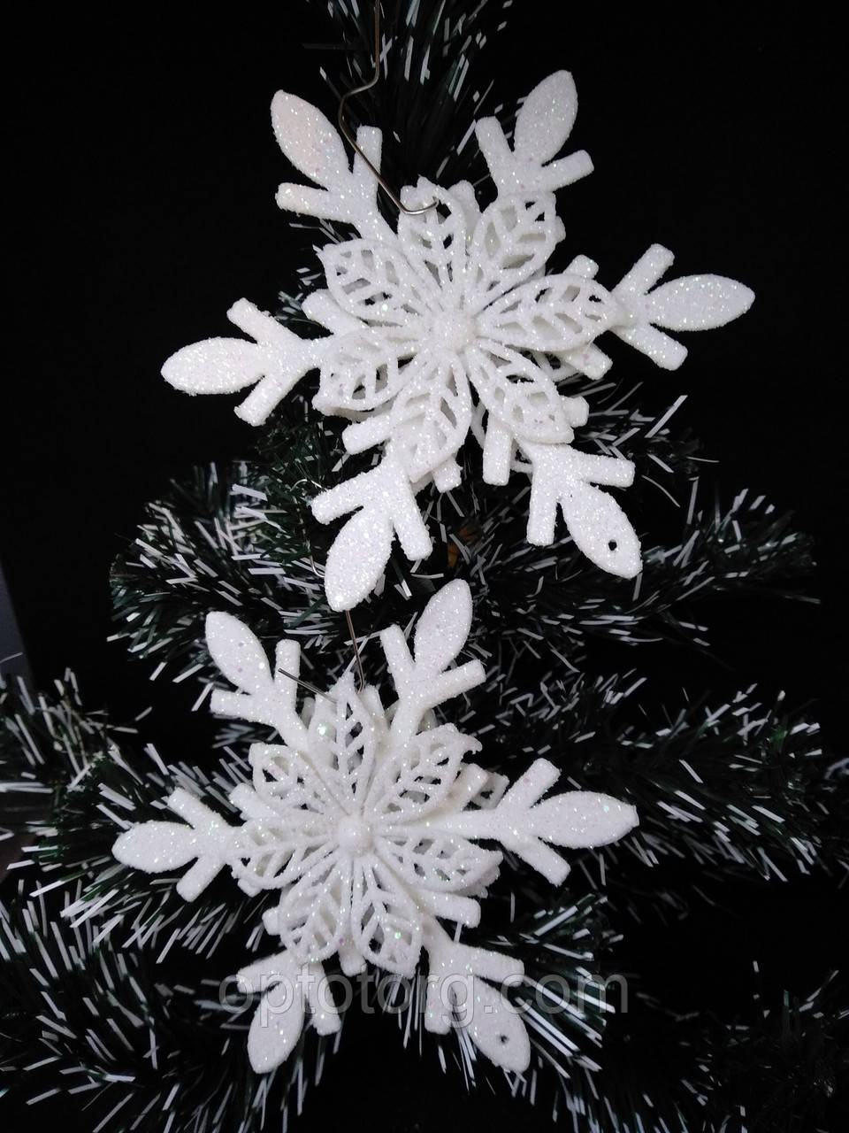 Прикраси на ялинку іграшки 3D Сніжинка 3D 12,5*12,5 см, фото 1