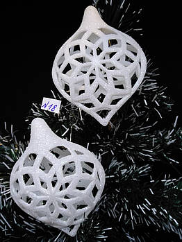 Прикраси на ялинку іграшки 3D Шишка середня ромб 10,5*8 см