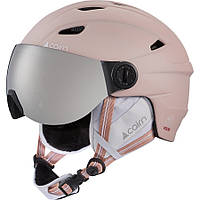 Женский защитный шлем для лыж / сноуборда Cairn Electron Visor SPX3 powder pink 55-56