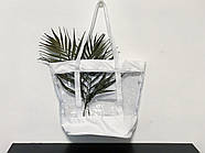 Прозора комбінована пляжна сумка, розмір 36*34*14 Білий