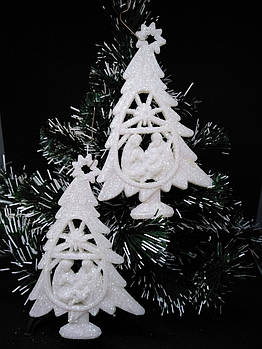 Прикраси на ялинку іграшки 3D Вертеп 15,5*10 см 10 шт