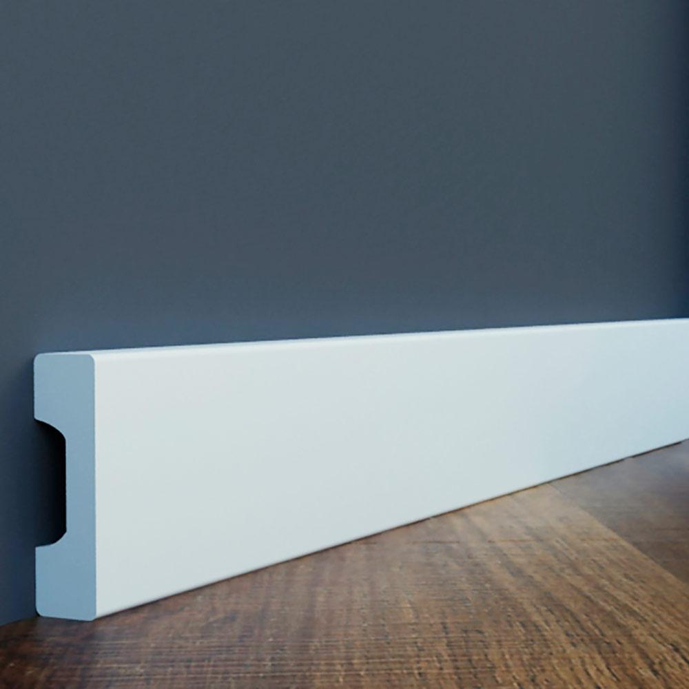 Плінтус з дюрополімера прямокутний LPC-27 Cezar висотою 57 мм, 2,0 м., фото 1