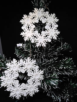 Прикраси на ялинку іграшки 3D Сніжинка середня №1 12*12 см