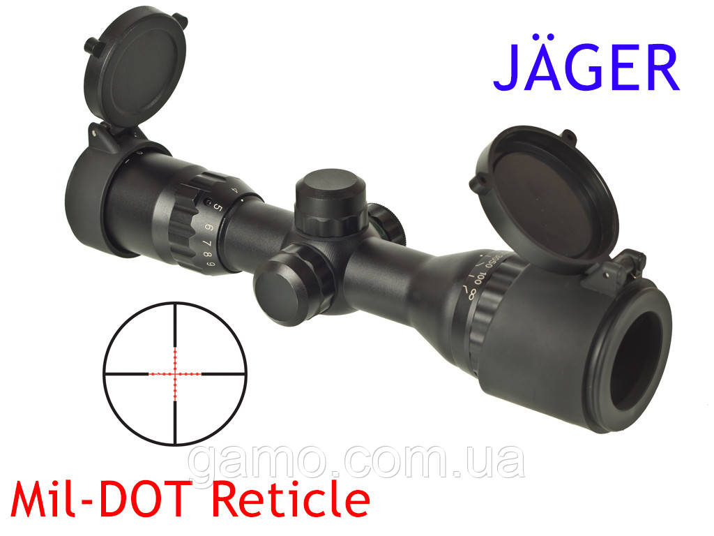 Оптичний приціл JÄGER MIL-DOT 3-9x32 AOL, фото 1