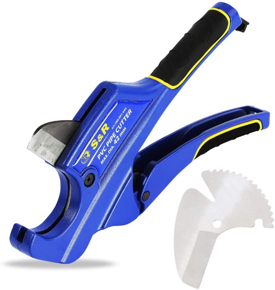 Ножиці труборіз для пластикових труб S&R до 42 мм із запасним лезом PVC, CPVC, PE-X, PE та PPR