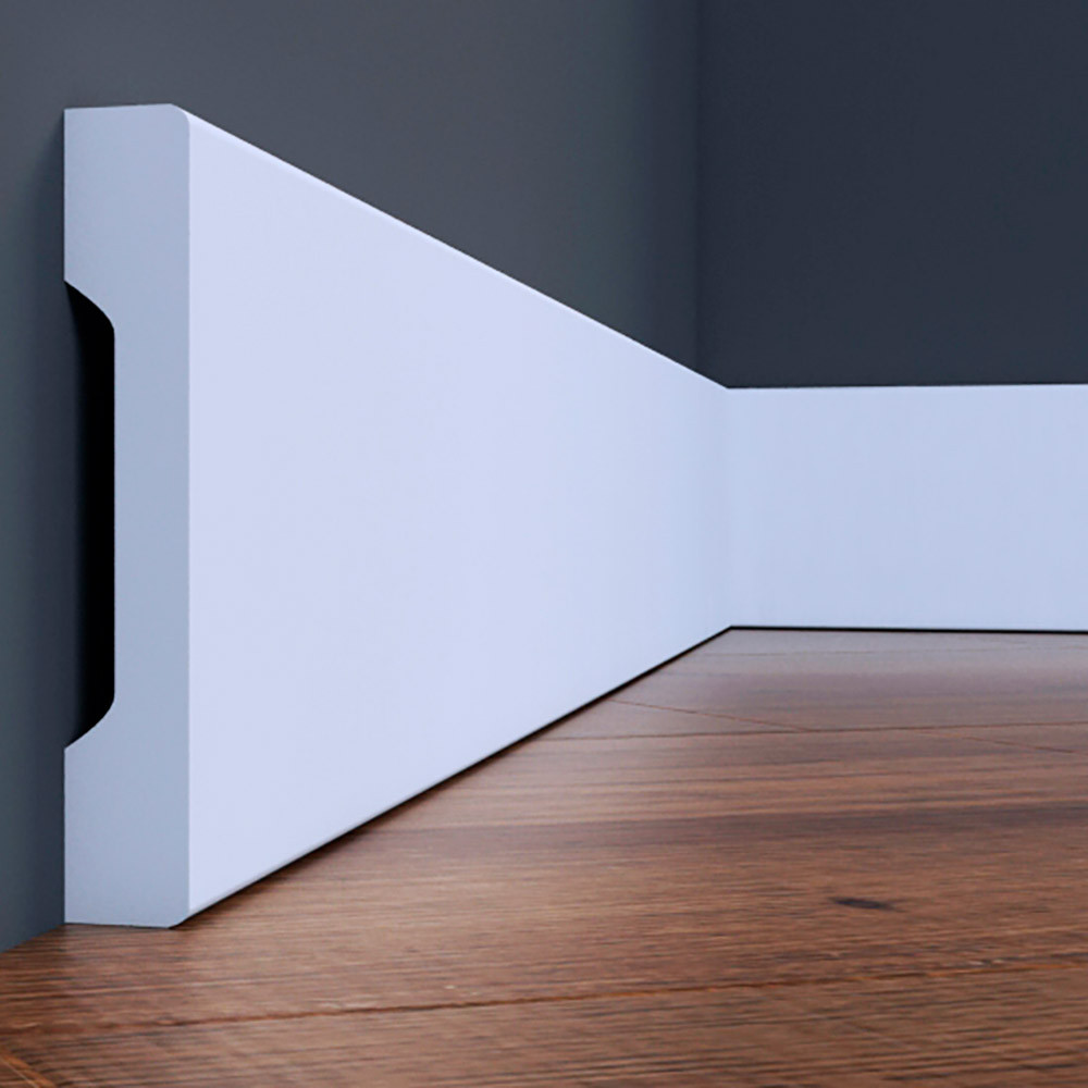 Плінтус прямокутний вузький LPC-37 Cezar з дюрополімер заввишки 70 мм, фото 1