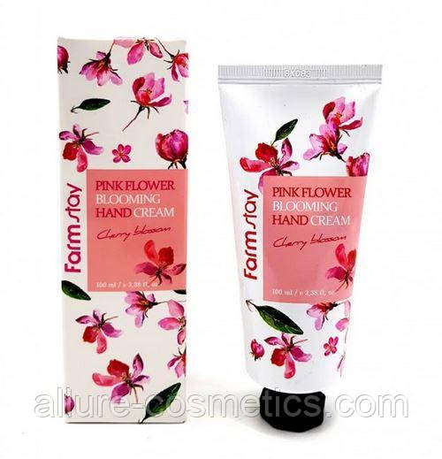 Крем для рук Вишня Farm Stay Pink flower Blooming Hand cream Cherry Blossom