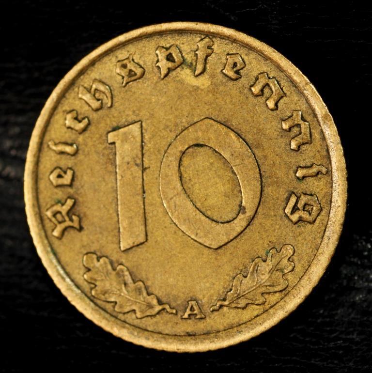 Монета Німеччині 10 рейхспфеннигов 1939 р., фото 1