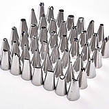 Кондитерський мішок із насадками Classic 48 шт. сталь (LB-22361), фото 4