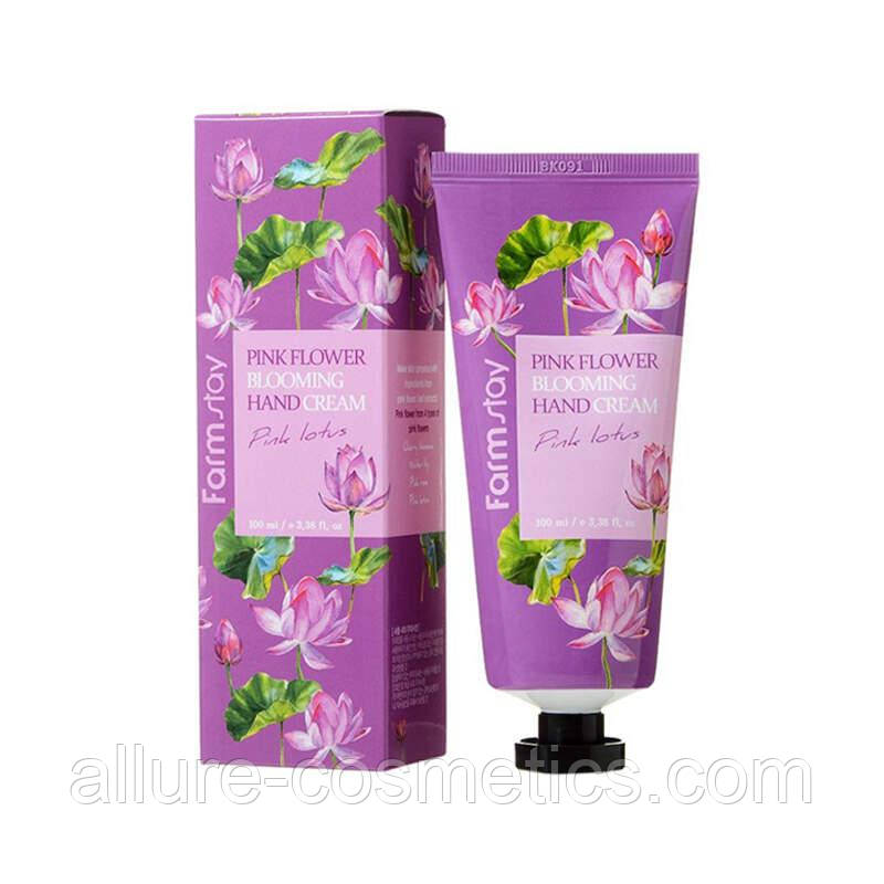 Крем для рук Лотос Farm Stay Pink flower Blooming Hand cream Lotus