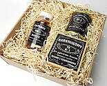 Подарунковий бокс "Життя справжнього чоловіка" в стилі "Джек Деніелс": цукерки, печиво з передбаченнями, шкарпетки, фото 3