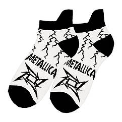 Шкарпетки Metallica logo (білі з чорним) р. 36-45