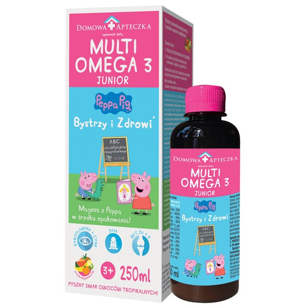 MultiOmega 3 Junior — морський риб'ячий жир, багатий на омега-3 + вітаміни та мінерали, 250 мл