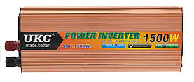 Перетворювач напруги інвертор UKC AC/DC 1500W 24V-220V Gold (4_00190)