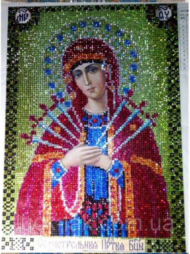 Алмазна вишивка 30х40 см Семістрельна ікона Сонекрано-жаба зелена, дзеркальні стрази