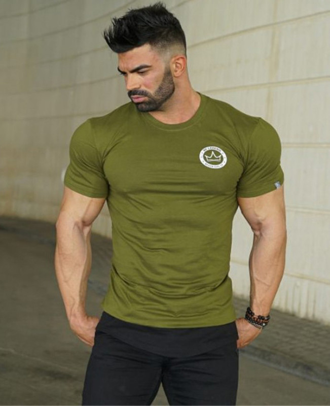 Чоловіча футболка Meng d.g.o.s оливкового кольору, фото 1