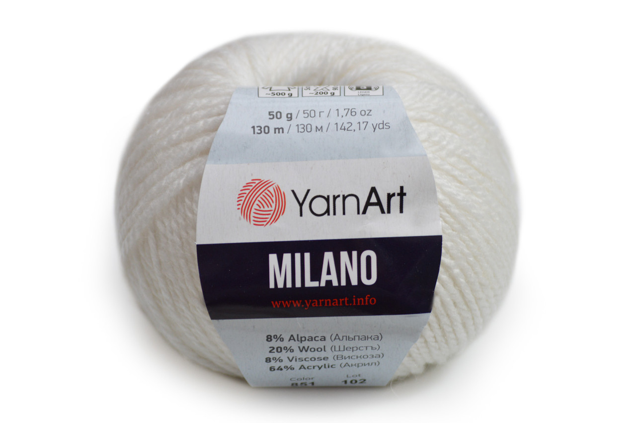 YarnArt Milano, Білий №851