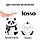 Нічник світильник Панда (відкриті очі) для дітей Losso силіконовий з 2 режимами, білий, фото 3