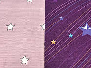 Постільна білизна Королева Ночі (Бязь) | Двоспальний комплект | 50х70 | Зірки на фіолетовому, фото 2