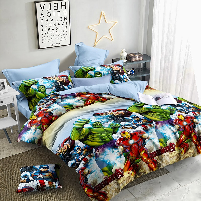 Постільна білизна Королева Ночі (Ранфорс) | Сімейний комплект | 50х70 | Месники, фото 1