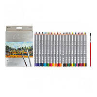 Цветные акварельные карандаши MARCO (Марко) Raffine 7120-36CB, Набор 36 цветов с кисточкой