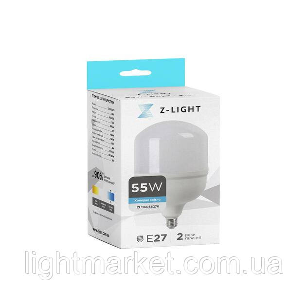 Світлодіодна лампа 55Вт цоколь Е27 Z-Light 6400K ZL 116055276, фото 1