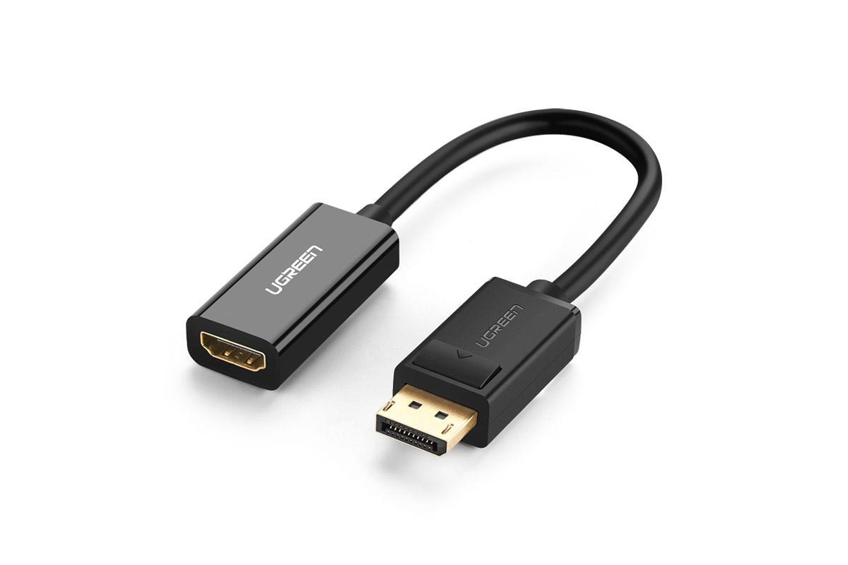 Конвертер Ugreen DisplayPort to HDMI 1080P 15CM Black (MM137), фото 1
