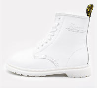 Боти Dr. Martens 1460 Total White жіночі черевики Ін Мартінс 1460 білі БЕЗ ХУТРА осінь весна для дівчат, фото 1