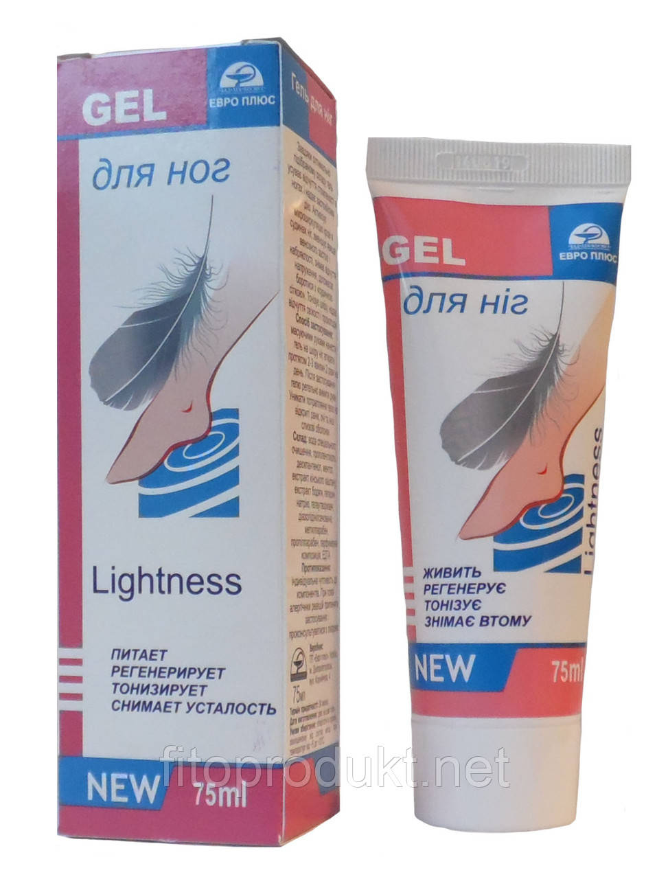 Гель для ніг покращує кровотік, запобігає тромбозу 75 мл Євро Плюс, фото 1
