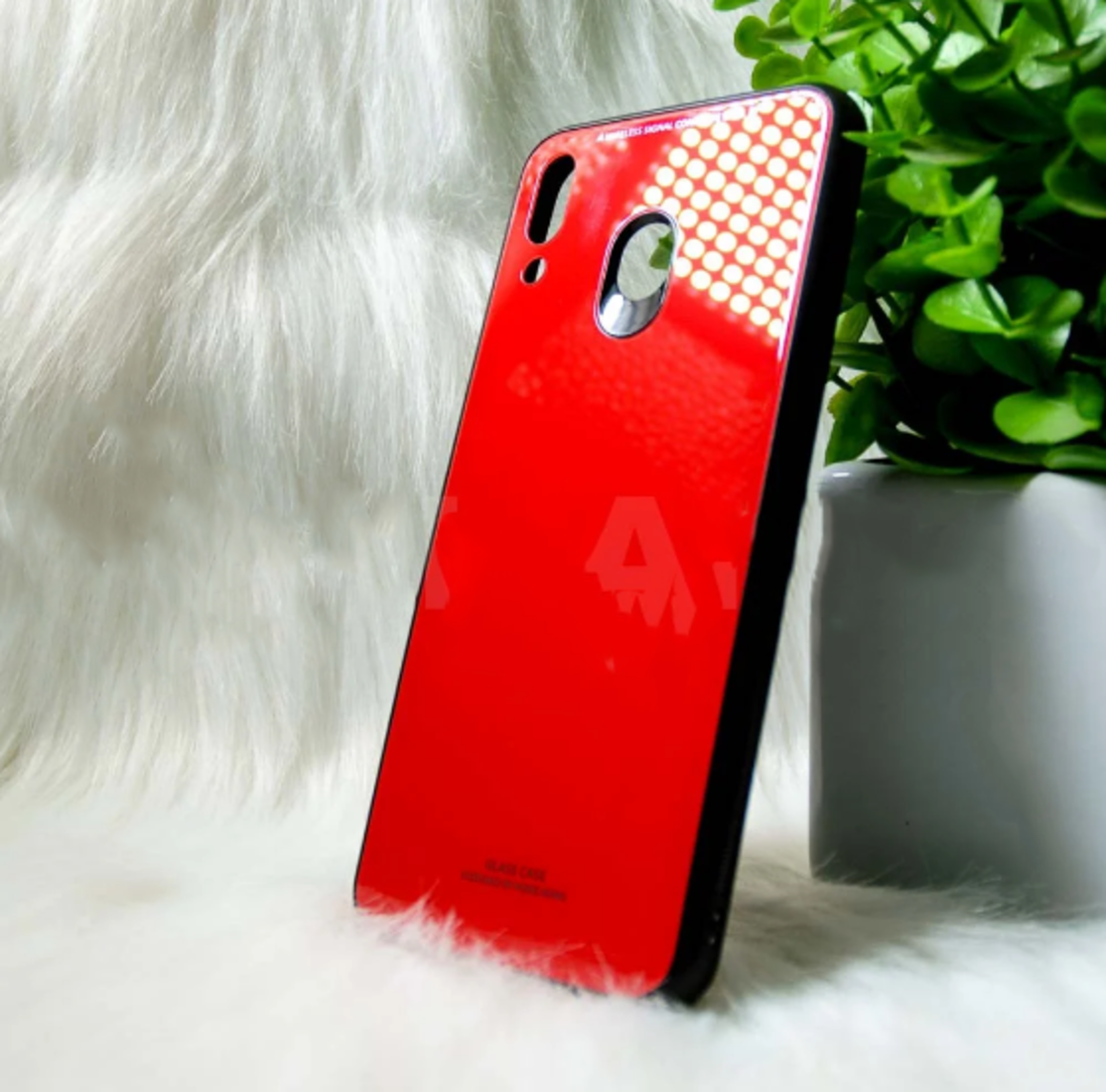 Силіконовий чохол Samsung M20 2019 "Glass" Червоний (red)