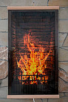 Электрический настенный обогреватель-картина Камин, с доставкой по Украине Трио 00103