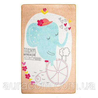 Дитячий килим зі слоником, Chilai elephants bike bej 140-190 см, Туреччина