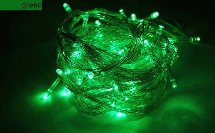 Новорічна світлодіодна гірлянда нитка 10 метрів зелений ECOLEND