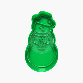 3D форми для пряників — "Сніговик No1", 10 см