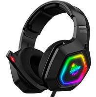 Игровая гарнитура ONIKUMA Gaming K10 Pro LED, с RGB подсветкой, черные