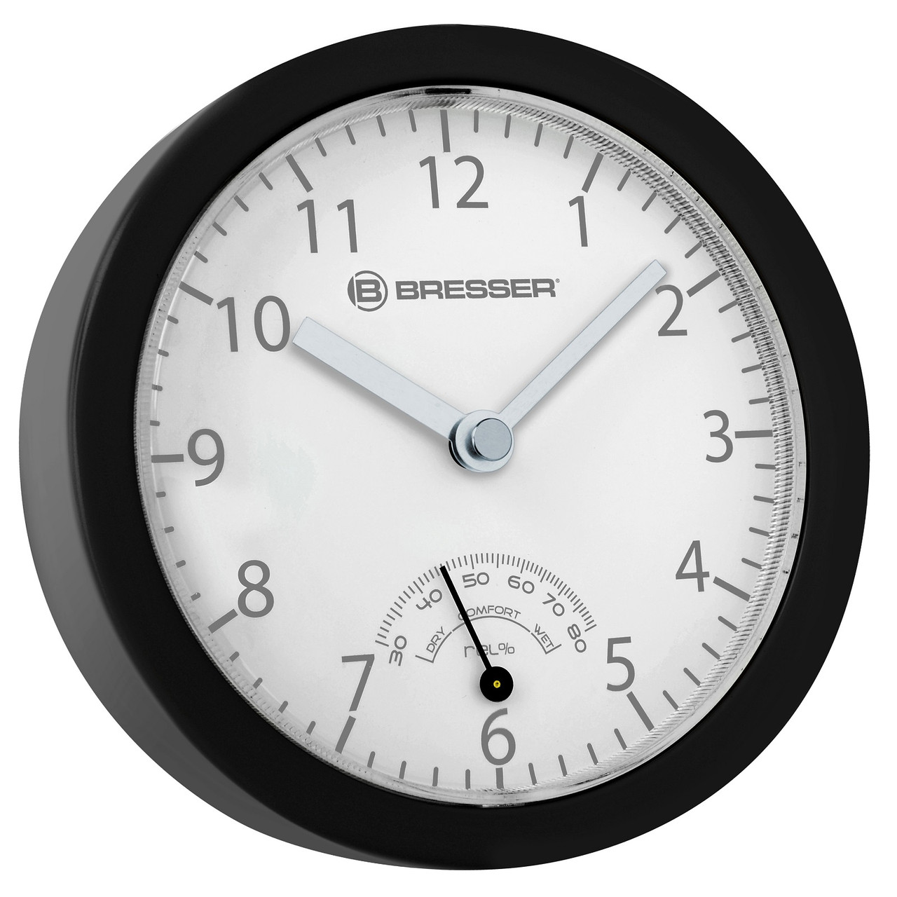 Годинник c гігрометром Bresser MyTime Bath mini Black