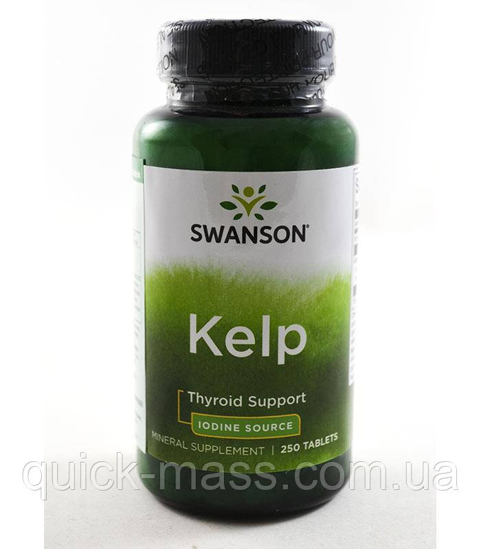 Йод натуральний Kelp Iodine Source Swanson, 225 мкг 250 таблеток, фото 1