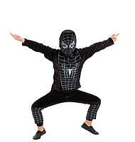 Костюм Человека - паука черный велюр, рост 100-110 см