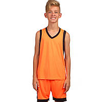 Форма баскетбольная детская Basketball Uniform оранжево-черный (LD-8017T)