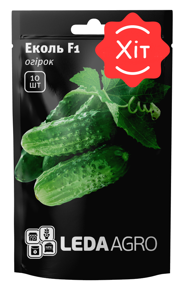 Огірок Еколь F1, 10 шт (Leda Agro), фото 1