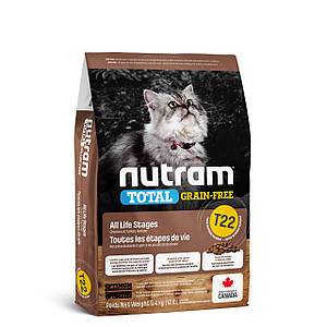 Корм Nutram для кішок | Nutram T22 Total Grain Free Turkey & Chiken Cat Food 5,4 кг
