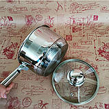 Ковш з нержавіючої сталі 1.5 л Edenberg EB-3033 Ковш нержавейка з кришкою індукційне дно, фото 5