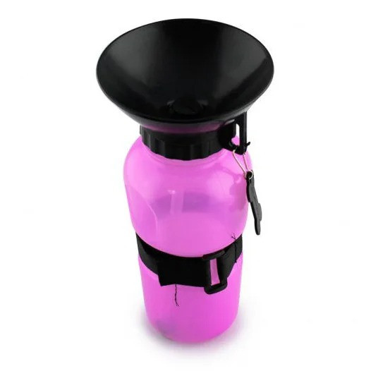 Поїлка для собак переносна Dog Water Bottle 7363, рожева