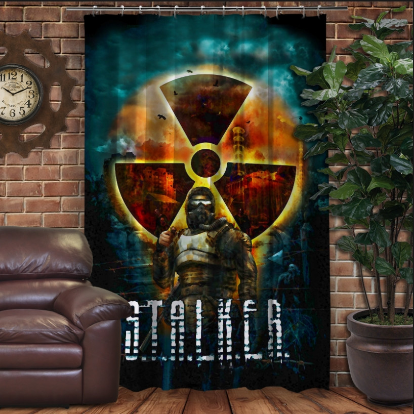 Штора 3D з принтом-S.T.A.L.K.E.R Anomaly, фото 1