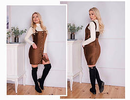 Чудовий жіночий сарафан з кишеньками, тканина "Стрейч-Вельвет" 44, 46 розмір 44