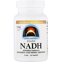 Source Naturals, NADH, Никотинамидадениндинуклеотид 5 мг, 30 таб