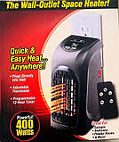 Портативний міні обігрівач 400Вт Handy Heater Чорний + пульт, фото 7