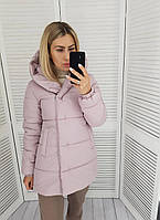 Пуховик-ковдра короткий зима арт.1005 пудра
